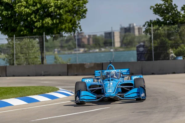 Christchurch, Yeni Zelanda 'dan SCOTT MCLAUGHLIN (3), Detroit' teki Belle Isle Park 'taki Chevrolet Detroit Grand Prix için yapılan çalışmalar.