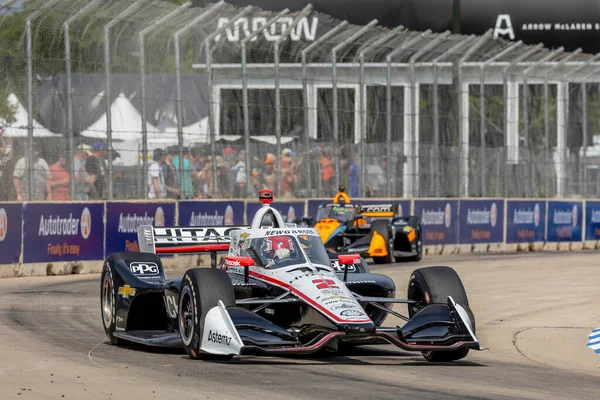 Josef Newgarden Nashville Tennessee Races Turns Chevrolet Detroit Grand Prix — Stock Photo, Image