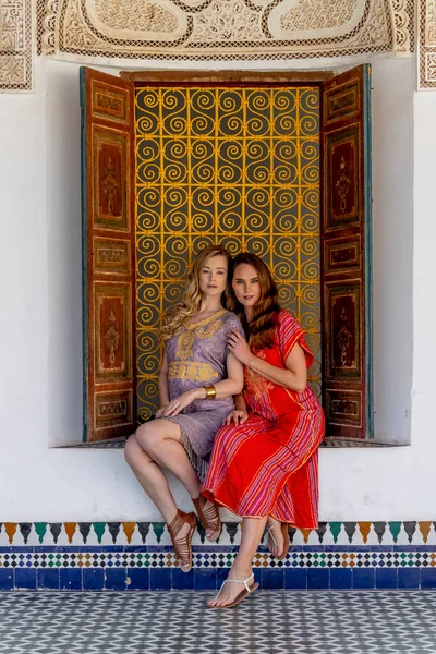 Ein Wunderschönes Model Posiert Freien Marokko Afrika — Stockfoto
