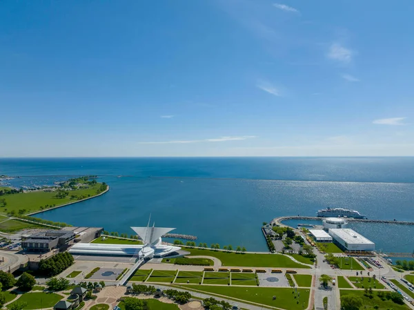 Letecký Pohled Milwaukee Wisconsinu Milwaukee Nejlidnatější Město Státě Wisconsin — Stock fotografie