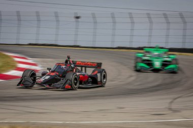 Bassingham, İngiltere 'den Jack HARVEY (45), Lexington OH' daki Orta Ohio Spor Otomobil Sahasında Honda Indy 200 antrenmanı yapıyor..