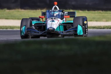Stouffville, Kanada 'dan DALTON KELLETT (4), Lexington OH' daki Orta Ohio Spor Otomobil Kursu 'nda Honda Indy 200 antrenmanı sırasında virajlardan geçiyor..