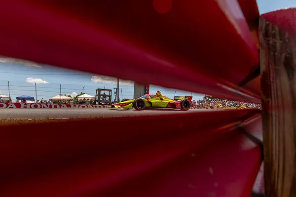 Devlin Defrancesco Toronto Canada Traverse Les Virages Lors Honda Indy — Photo