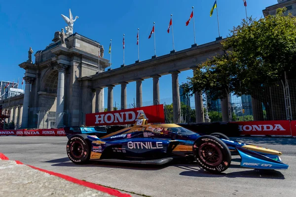 Conor Daly Noblesville Indiana Travels Turns Practice Honda Indy Toronto — стоковое фото