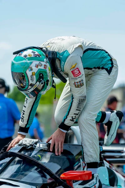 Dalton Kellett Stouffville Canada Prepares Practice Honda Indy Toronto Streets — Stok fotoğraf