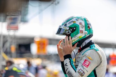 Kanada 'nın Stouffville kentinden DALTON KELLETT (4) Toronto' daki Toronto Caddeleri Sergisi 'nde Honda Indy Toronto için prova yapmaya hazırlanıyor..