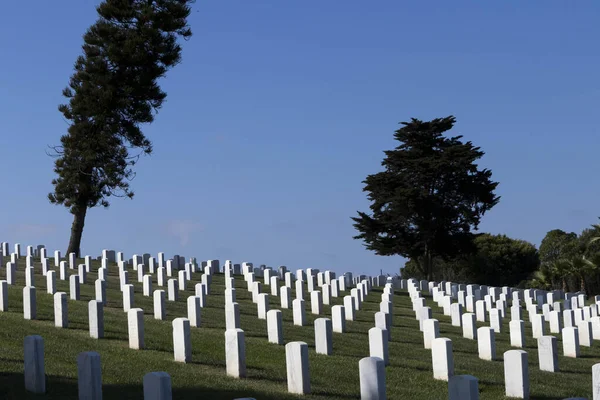 Generisk Bild Veterankyrkogård Toppen Kulle Visar Amerikansk Stolthet — Stockfoto