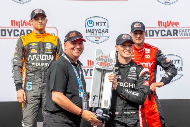 WILL POWER (12) of Toowoomba, Australia wins the HY-VEEDEALS.COM 250 at Iowa Speedway in Newton, IA, USA.