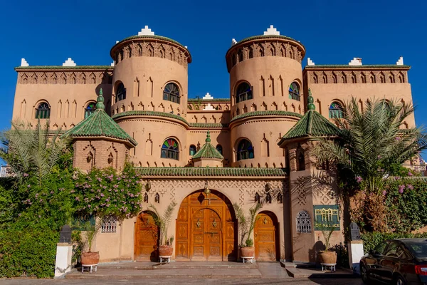 Τυπική Παλιά Μαροκινή Αρχιτεκτονική Στην Πόλη Ouarzazate Μαρόκο Αφρική — Φωτογραφία Αρχείου
