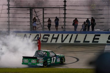 June 24, 2022 - Lebanon, TN, USA: Ryan Preece wins the Rackley Roofing 200 at Nashville Superspeedway in Lebanon, TN.