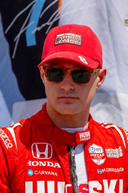 MARCUS ERICSSON (8) of Kumla, Sweden qualifies for the Bommarito Automotive Group 500 at World Wide Technology Raceway in Madison, IL, USA.