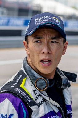 TAKUMA SATO (51) of Tokyo, Japan qualifies for the Bommarito Automotive Group 500 at World Wide Technology Raceway in Madison, IL, USA.