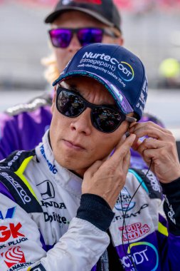 TAKUMA SATO (51) of Tokyo, Japan qualifies for the Bommarito Automotive Group 500 at the World Wide Technology Raceway in Madison, IL, USA.