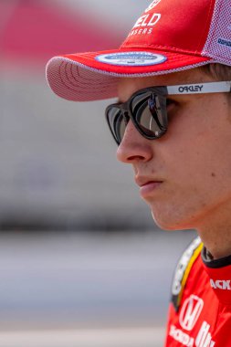 CHRISTIAN LUNDGAARD (30) (R) of Hedensted, Denmark qualifies for the Bommarito Automotive Group 500 at the World Wide Technology Raceway in Madison, IL, USA.