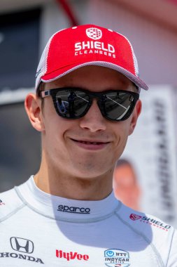 CHRISTIAN LUNDGAARD (30) (R) of Hedensted, Denmark qualifies for the Bommarito Automotive Group 500 at World Wide Technology Raceway in Madison, IL, USA.