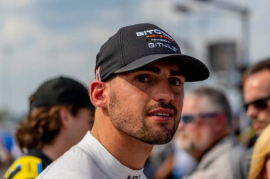 RINUS VEEKAY (21) of Hoofddorp, Netherlands qualifies for the Bommarito Automotive Group 500 at World Wide Technology Raceway in Madison, IL, USA.