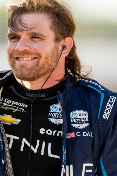 Conor Daly Noblesville Indiana Prepares Practice Bommarito Automotive Group 500 — Stok fotoğraf