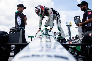 CALLUM LLOTT (77) (R) of Cambridge, England qualifies for the Bommarito Automotive Group 500 at World Wide Technology Raceway in Madison, IL, USA.