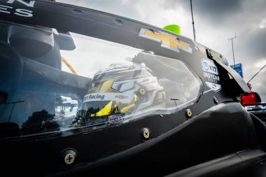 KYLE KIRKWOOD (14) (R) of Jupiter, Florida prepares to practice for the Grand Prix of Portland at the Portland International Raceway in Portland OR.