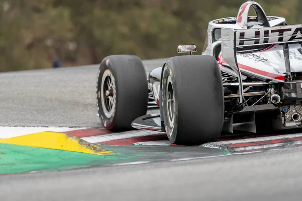 Josef Newgarden Nashville Tennessee Cestuje Zatáčkami Během Tréninku Grand Prix — Stock fotografie