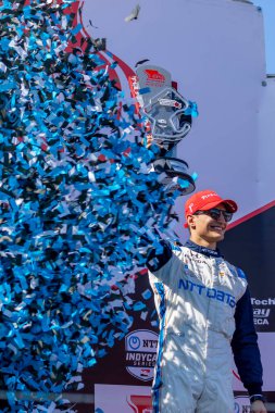 Barcelona, İspanya 'dan ALEX PALOU (10), ABD' nin Monterey kentindeki WeatherTech Laguna Seca yarış pistinde Firestone Grand Prix 'ini kazandı..