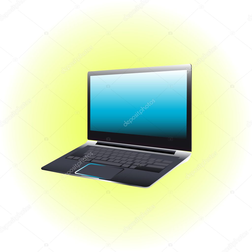 A laptop computer.