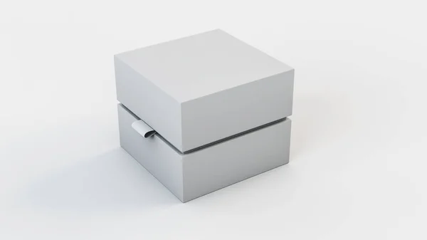 ギフト 白い隔離された背景の明るい箱 3Dレンダリング図 — ストック写真