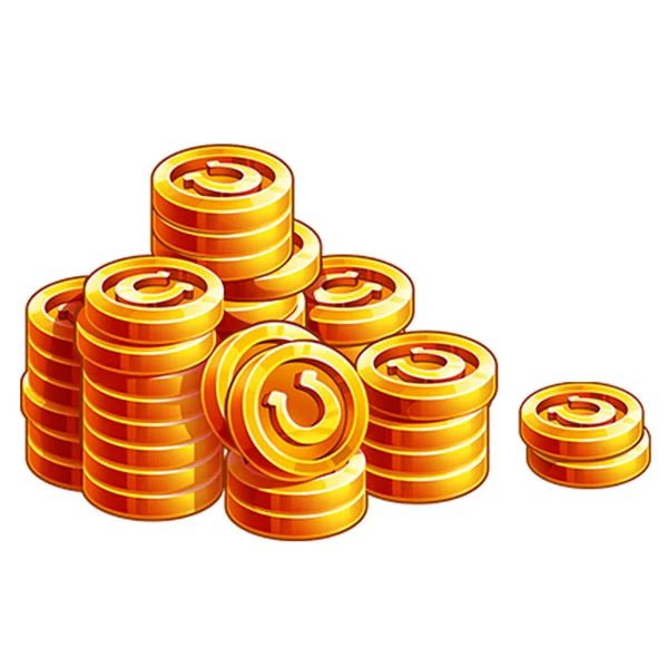 Illustration Drawing Lot Gold Coins Game — Stok fotoğraf