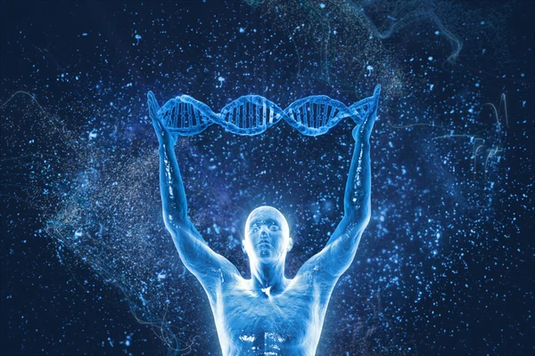 Moléculas de ADN y humanos Imagen De Stock