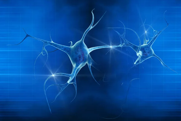 3D απεικόνιση του νευρώνες — Φωτογραφία Αρχείου