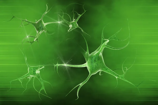Ilustração 3D de um neurônio — Fotografia de Stock