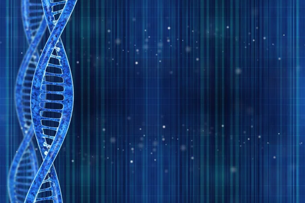 Ilustración 3D de un ADN en un hermoso fondo — Foto de Stock