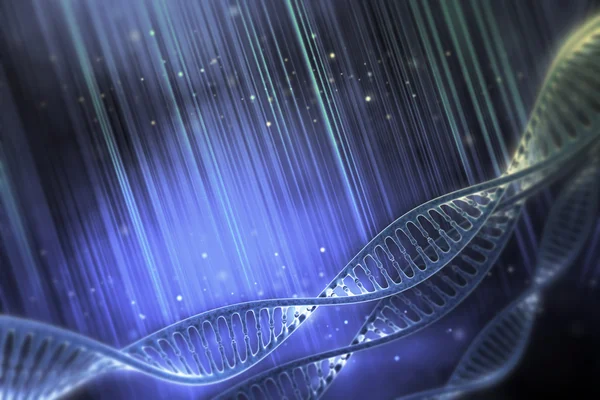 3D illustratie van een dna in mooie achtergrond — Stockfoto