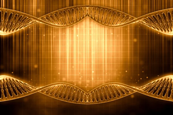 3D иллюстрация рамы ДНК на красивом фоне — стоковое фото