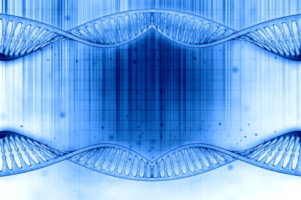 Ilustração 3D de um DNA em belo fundo — Fotografia de Stock