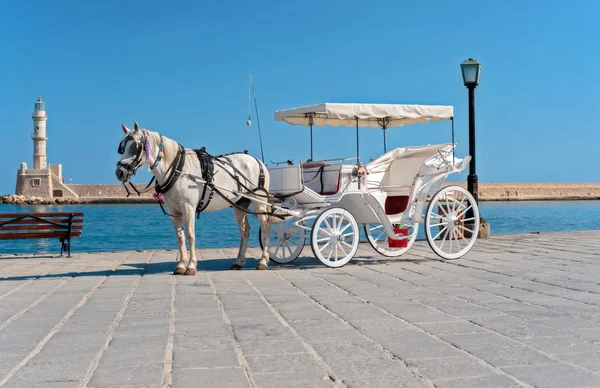 Greece. Chania. Horse carriage for a stroll.