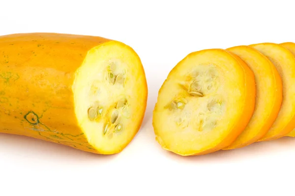 Yellow squash cut in half — Stock Photo, Image