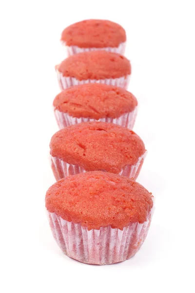 A number of sweet carrot muffin dough isolated on white — Stock Photo, Image