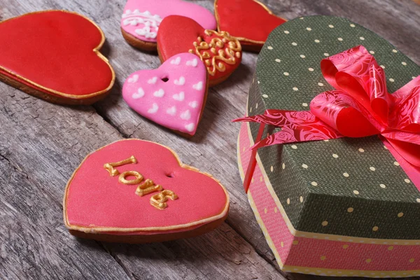 Um presente delicioso para o seu amor no Dia dos Namorados. doce — Fotografia de Stock