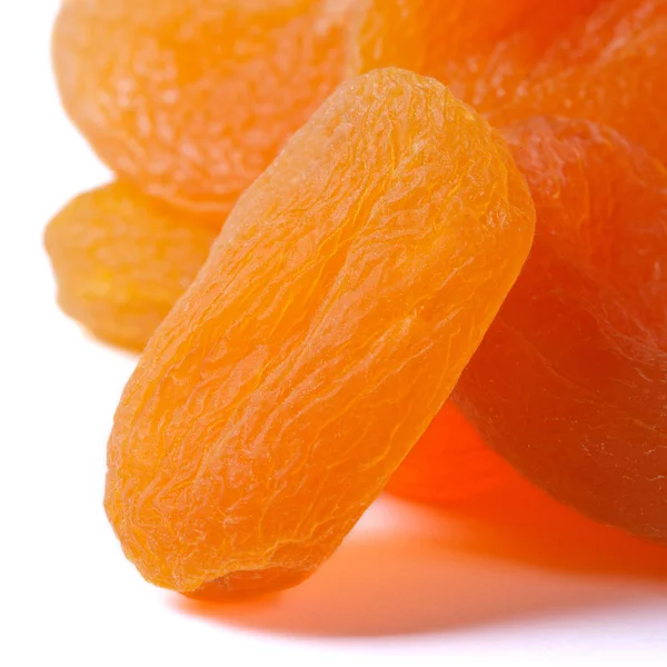 Large Dried apricots isolated on a white background — Stock Photo, Image