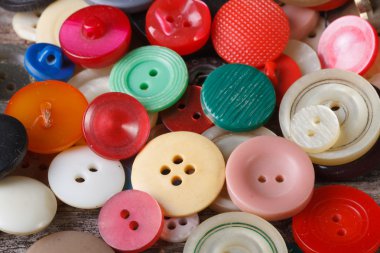 eski renkli düğmeler closeup arka planı