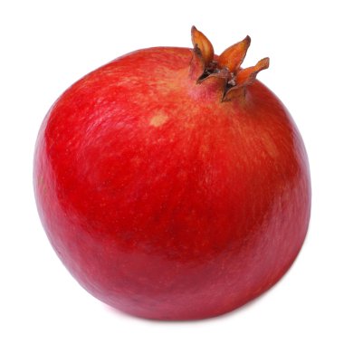 Beyaz bir arka plan üzerinde izole olgunlaşmış bütün nar