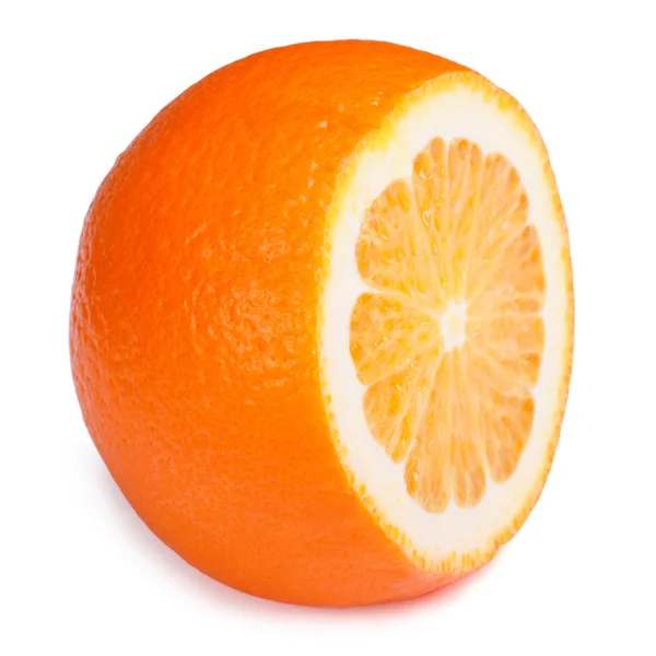 Half orange closeup isolated on white background — Stock Photo, Image