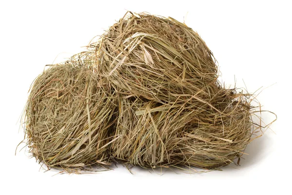 Meadow hay stack isolated on white — Stock Photo, Image