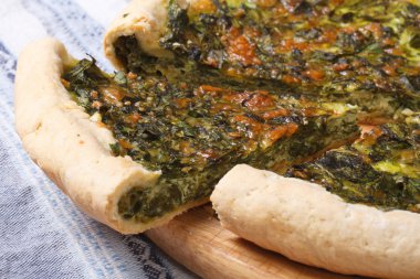 Ispanak ve peynir portre ile pasta