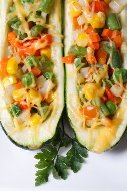 sebze closeup görünümü yukarıdaki pişmiş kabak dolması 