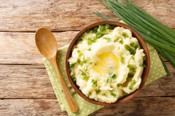 Irish Champ Simple Food Made Potatoes Milk Green Onions Butter — Stock Photo, Image