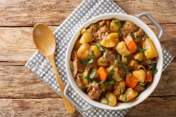 Skót Tűzhelyek Hagyományos Comfort Food Burgonyával Hús Egyéb Zöldségek Záródnak — Stock Fotó