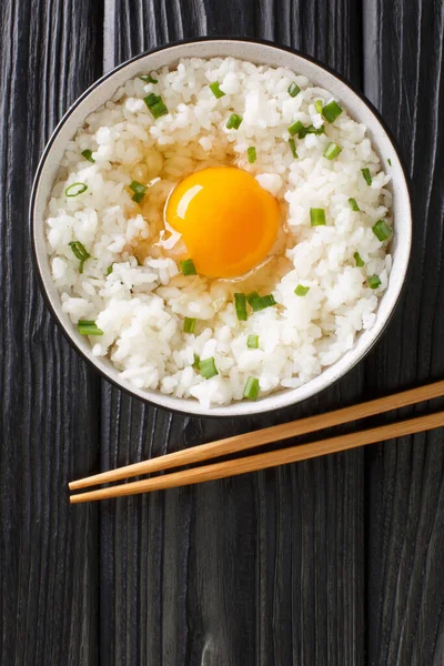 Tamago Kake Gohan Popular Desayuno Japonés Que Consiste Arroz Japonés — Foto de Stock