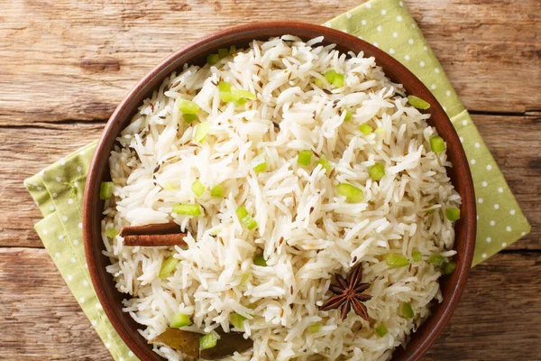 Рис Jeera Является Популярным Блюдом Риса Имеющим Вкус Тмина Других — стоковое фото